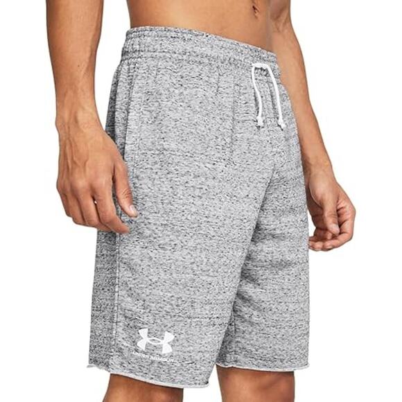 Under Armour Gray Rival French Terry Cloth Sweat Shorts Men's Size Small - Picture 1 of 6